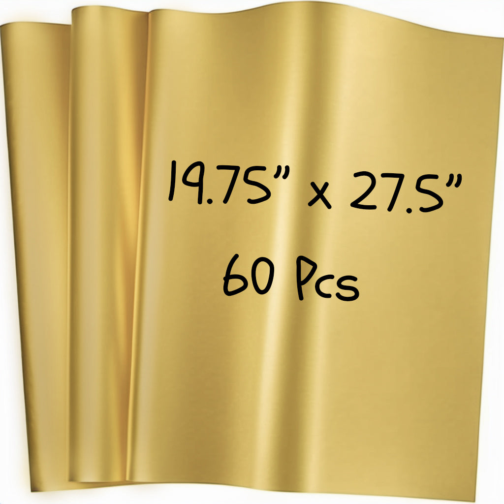 SANZIX Metallic Gold Tissue Paper for Gift Bags- 60 Sheets 19.75" x 27.5"- Gold Christmas Wrapping Paper - Christmas Tissue for Gifts Wrap, Weddings, Birthdays, Holiday & Xmas Decorations