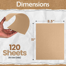 SANZIX Brown Cardstock 8.5 x 11 Inch, 80lb 216 GSM Heavyweight - 120 Sheets | Brown Construction Paper for Invitations, Menus, Scrapbook, Halloween Party Decorations, DIY Cards, and Crafts