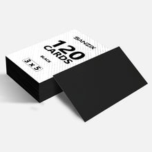 SANZIX 120 Pack Blank Black Cards 3" x 5" - 80 Lbs 220 GSM | Heavyweight Thick Cardstock | Perfect Blank Index Cards for Notecards, Flashcards, Thankyou Cards, Invitations | Halloween Index Cards