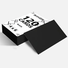 SANZIX 120 Pack 4" x 6" Black Postcards for Mailing - 80 Lbs/220 GSM | Printable Heavyweight Thick Cards - Premium 4x6 Cardstock Customizable for Wedding Invitations, Postcards & Note Cards