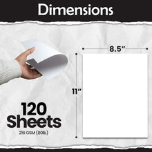 SANZIX 120 Sheets White Cardstock Paper 8.5 x 11-80lb 216 GSM Thick White Card Stock for Invitations, Menus, Scrapbooking, DIY Cards & Halloween Party Decorations | Cardstock for Printers & Crafts