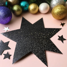 SANZIX 30 Sheets Black Glitter Cardstock Paper 12x12"- 110lb 300 GSM Premium Glitter Sparkle Paper for Cricut, Halloween Decorations, Christmas Cards, Scrapbook DIY Crafts, Decor, Gifts & Custom Cards