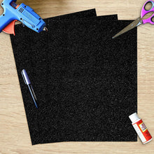 SANZIX 25 Sheets Black Glitter Cardstock Paper- 8.2"x11.7", 110lb 300 GSM, Heavyweight Sparkly Black Glitter Card Stock for Scrapbook, DIY Crafts, Christmas, Halloween Decorations & School Supplies