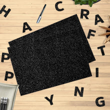 SANZIX 25 Sheets Black Glitter Cardstock Paper- 8.2"x11.7", 110lb 300 GSM, Heavyweight Sparkly Black Glitter Card Stock for Scrapbook, DIY Crafts, Christmas, Halloween Decorations & School Supplies
