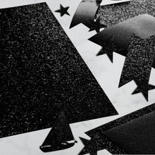 SANZIX 25 Sheets Black Glitter Cardstock Paper- 8.2"x11.7", 110lb 300 GSM, Heavyweight Sparkly Black Glitter Card Stock for Scrapbook, DIY Crafts, Christmas, Halloween Decorations & School Supplies