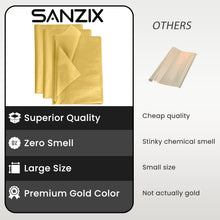 SANZIX Metallic Gold Tissue Paper for Gift Bags- 60 Sheets 19.75" x 27.5"- Gold Christmas Wrapping Paper - Christmas Tissue for Gifts Wrap, Weddings, Birthdays, Holiday & Xmas Decorations