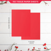SANZIX 150 Sheets Red Tissue Paper for Gift Bags Bulk 14 x 20 Inch - Red Christmas Wrapping Paper for Romantic Wrap, Christmas Gifts, Valentine’s Day, Bouquet, Party, Holiday & Xmas Decorations