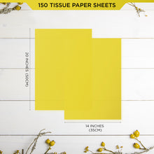 SANZIX 150 Sheets Yellow Tissue Paper for Gift Bags Bulk 14x20 Inch - Yellow Wrapping Paper for Gifts Wrap Mothers Day, Bouquet, Wedding, Birthday, DIY, Holiday, Thanksgiving & Christmas Decorations