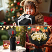 SANZIX 150 Sheets Black Tissue Paper for Gift Bags Bulk 14x20 Inch- Black Wrapping Paper for Christmas Gifts, Xmas Decorations, DIY, Halloween, Holiday Décor - Christmas Wrapping Tissue