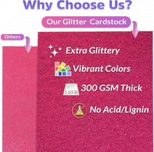 SANZIX Glitter Cardstock 12x12" - 60 Sheets, 20 Colors, 110lb, 300 GSM | Heavyweight Glitter Paper Cardstock for Cricut, Halloween, Christmas Cards, Scrapbook, DIY, Decor & Cards | Sparkly Paper