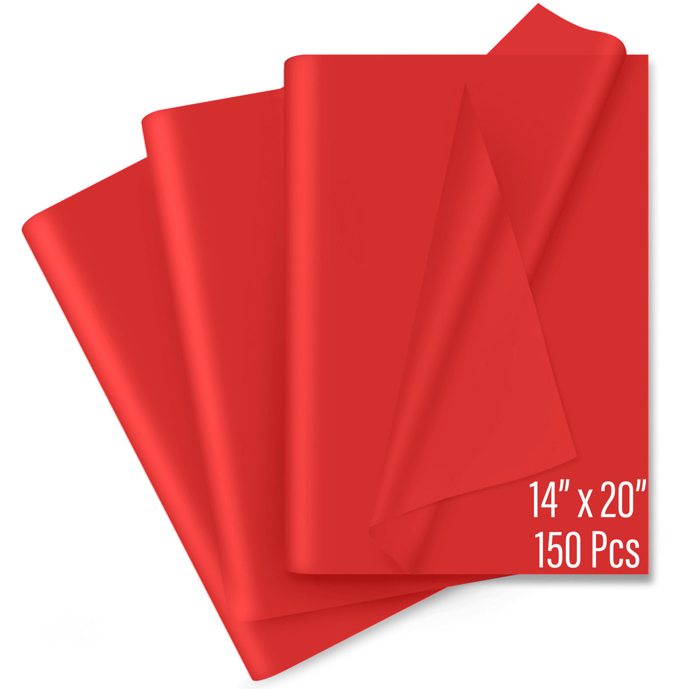 SANZIX 150 Sheets Red Tissue Paper for Gift Bags Bulk 14 x 20 Inch - Red Christmas Wrapping Paper for Romantic Wrap, Christmas Gifts, Valentine’s Day, Bouquet, Party, Holiday & Xmas Decorations