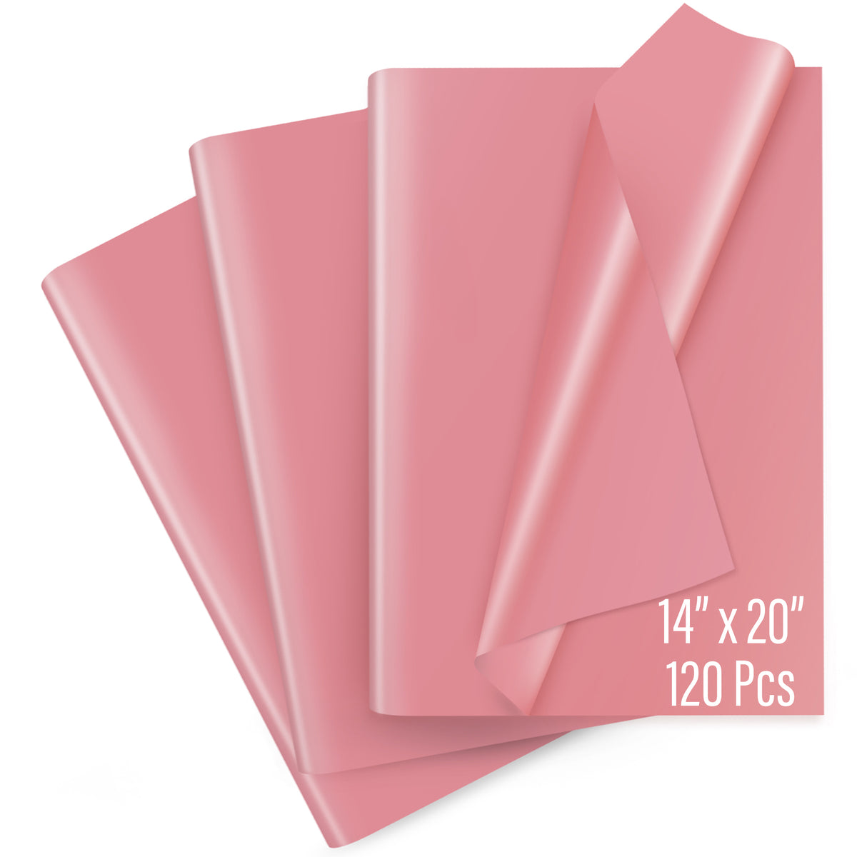 SANZIX Rose Gold Tissue Paper 14x20", 120 Sheets
