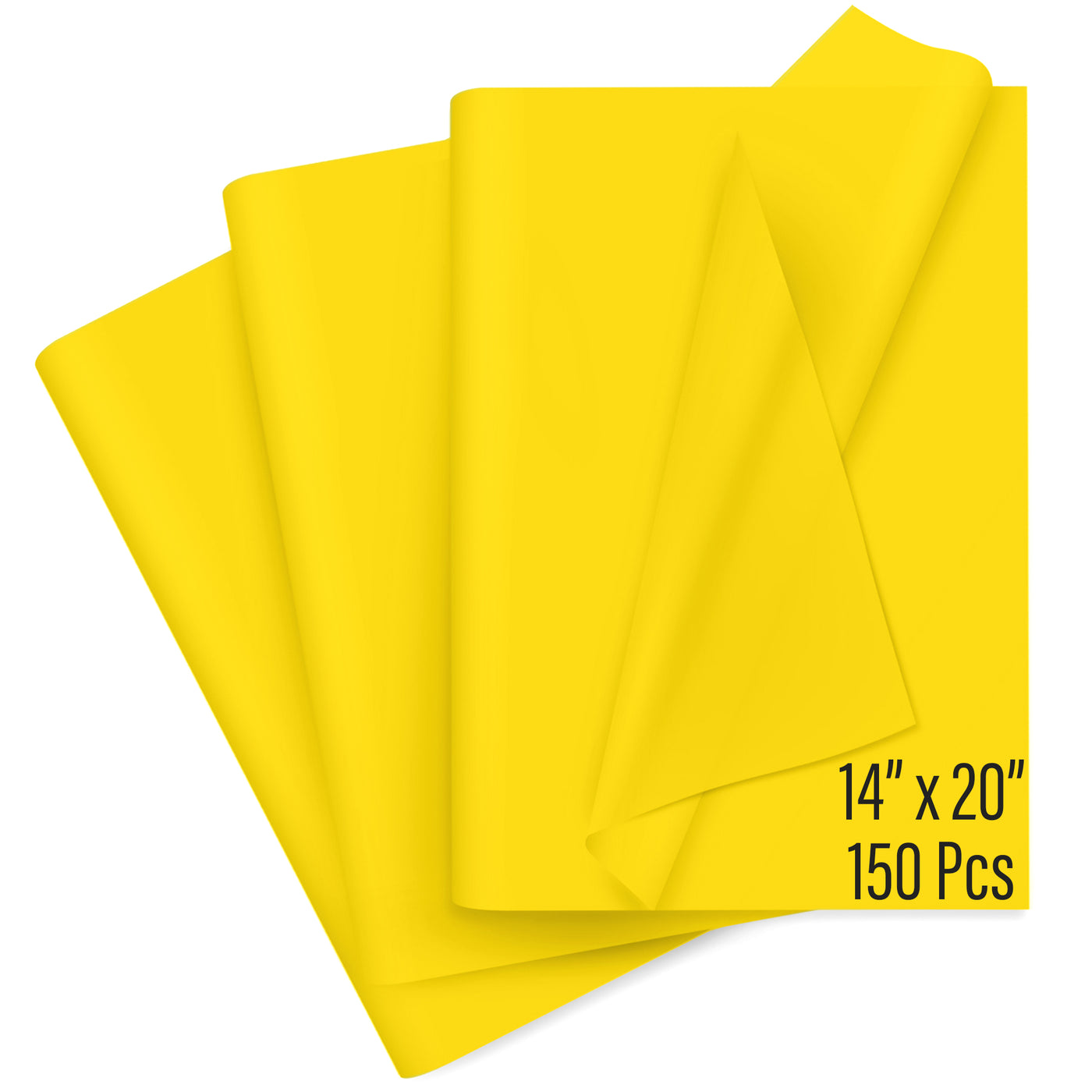 SANZIX 150 Sheets Yellow Tissue Paper for Gift Bags Bulk 14x20 Inch - Yellow Wrapping Paper for Gifts Wrap Mothers Day, Bouquet, Wedding, Birthday, DIY, Holiday, Thanksgiving & Christmas Decorations
