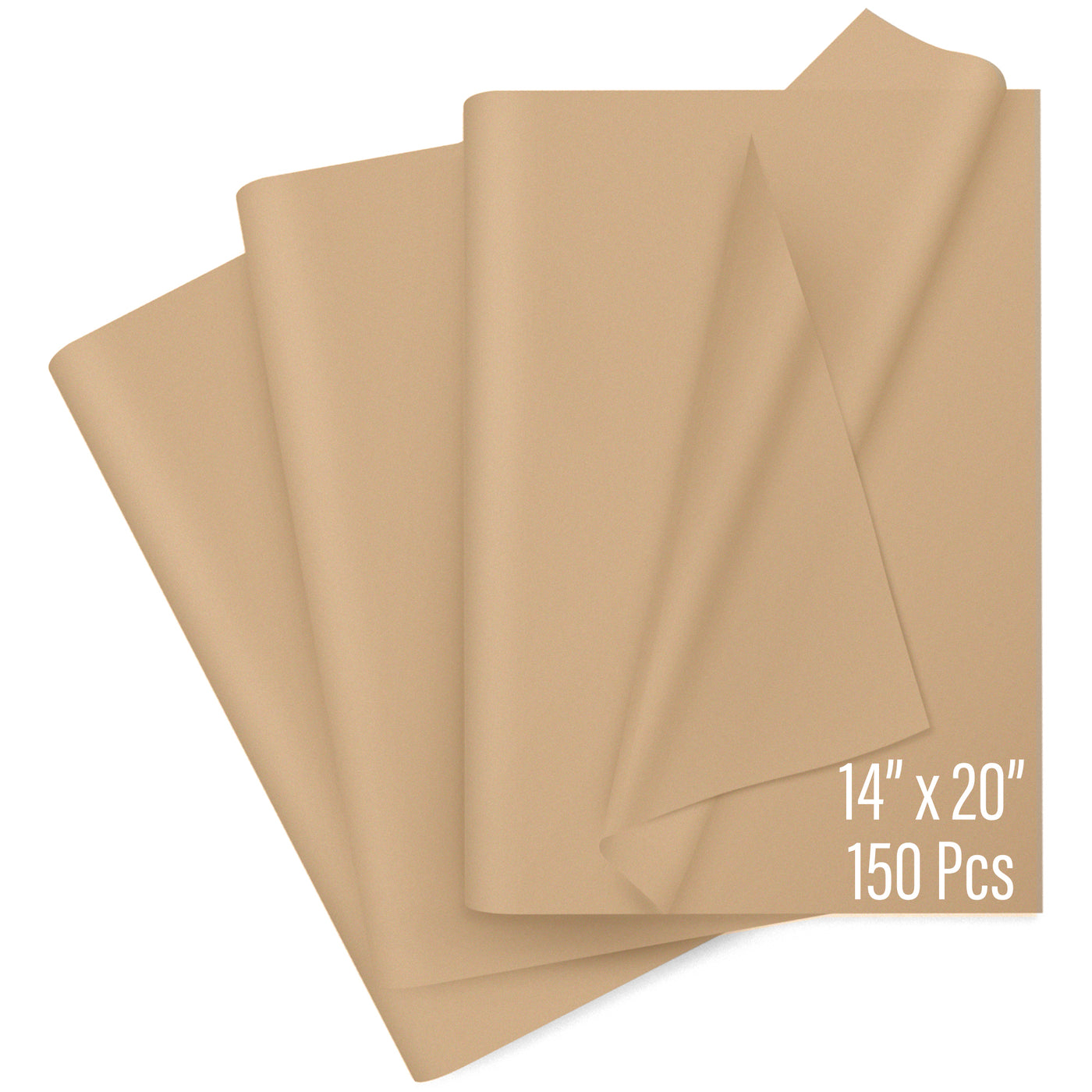 SANZIX 150 Sheets Kraft Tissue Paper for Gift Bags Bulk 14x20 Inch - Brown Wrapping Paper for Gifts Wrap, Wedding, Birthday & Holiday Brown Flower Wrapping Tissue for Decorations & DIY Crafts