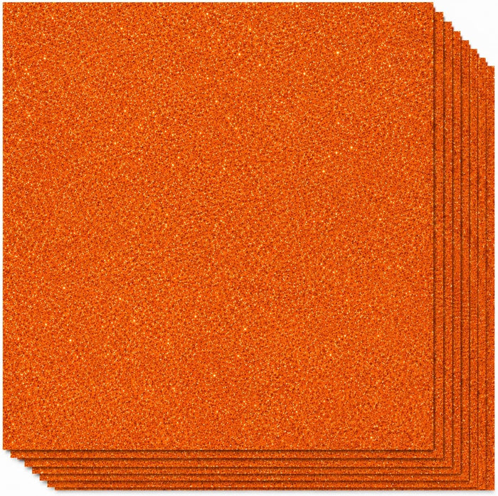 SANZIX Orange Glitter Cardstock Paper 12"x12"- 30 Sheets, 110lb 300 GSM for Halloween, Cricut, Scrapbook, DIY Crafts, Decor, Gift Wraps & Custom Cards | Sparkle Paper for Halloween