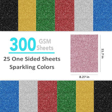 SANZIX 25 Sheets Pink Glitter Cardstock Paper- 8.2"x11.7", 110lb 300 GSM, Heavyweight Sparkling Pink Glitter Paper | Card stock for Cricut, Scrapbook, Cards, Christmas, Gift Wraps & DIY Crafts.