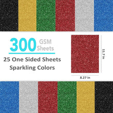 SANZIX 25 Sheets Red Glitter Cardstock Paper- 8.2"x11.7", 110lb 300 GSM, A4 Heavyweight Sparkle Glitter Paper | Red Card Stock Perfect for Cricut, Scrapbook, DIY Crafts, Christmas & Cards