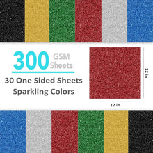 SANZIX Red Glitter Cardstock Paper 12x12"-30 Sheets, 110lb 300 GSM for Cricut, Christmas Cards, Scrapbook, DIY Crafts, Decor Gift Wraps & Custom Cards | Premium Sparkle Paper for Valentine's Day