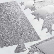 SANZIX 25 Sheets Silver Glitter Cardstock Paper- 8.2"x11.7", 110lb 300 GSM, Heavyweight Shiny Silver Glitter Paper Cardstock for Cricut, Scrapbook, DIY Crafts, Christmas, Gift Wraps, Cards