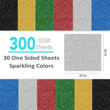 SANZIX 30 Sheets Silver Glitter Cardstock Paper 12x12", 110lb 300 GSM | Premium Glitter Sparkle Paper for Cricut, Christmas Cards, Scrapbook, DIY Crafts, Decor, Crafts, Gifts & Custom Cards