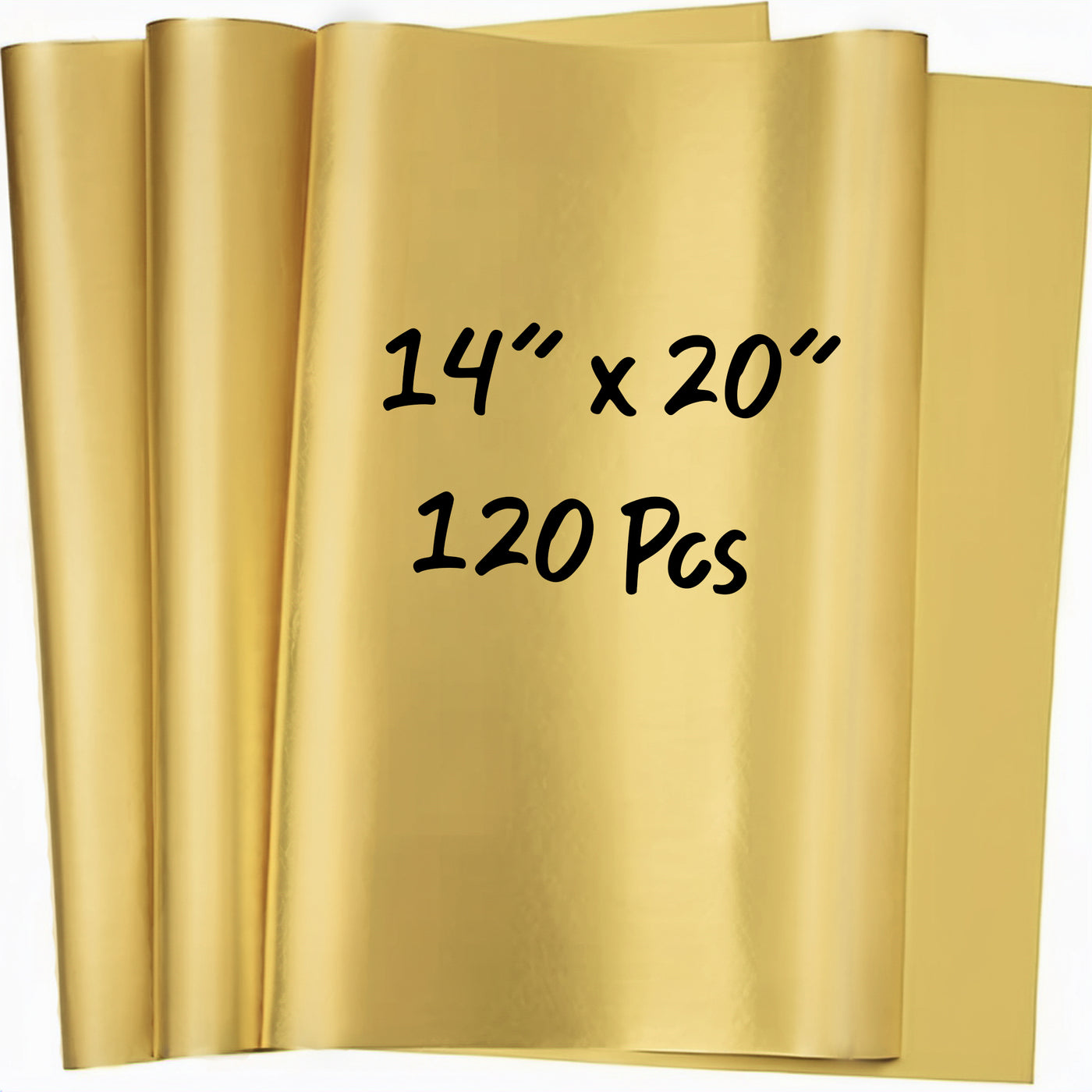 SANZIX 120 Sheets Metallic Gold Tissue Paper for Gift Bags 14" x 20" - Gift Wrapping Tissue for Christmas Gifts, Party & Wedding Decorations - Christmas Wrapping Paper for Holiday Xmas Décor