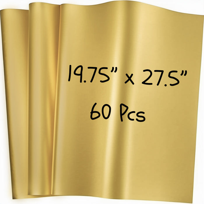 SANZIX Metallic Gold Tissue Paper for Gift Bags- 60 Sheets 19.75" x 27.5"- Gold Christmas Wrapping Paper - Christmas Tissue for Gifts Wrap, Weddings, Birthdays, Holiday & Xmas Decorations