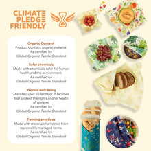 Reusable Beeswax Food Wraps Honeycomb Print – Eco-Friendly Washable Kitchen Storage Wrap for Sandwiches & Bowls