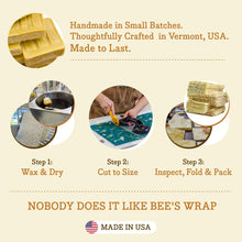 Reusable Beeswax Food Wraps Honeycomb Print – Eco-Friendly Washable Kitchen Storage Wrap for Sandwiches & Bowls